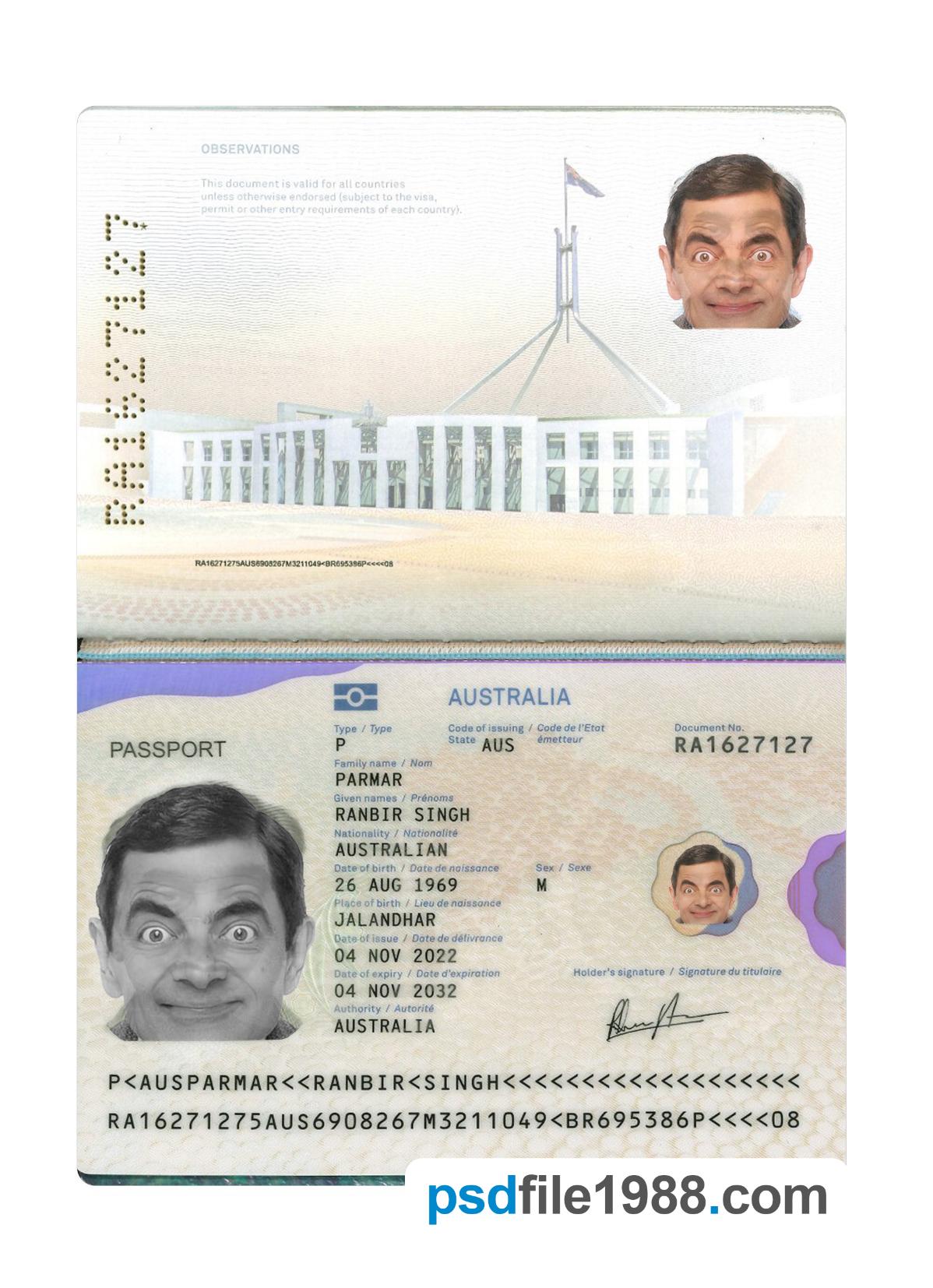 Australia Passport 2022-Present